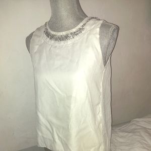 Alexander McQueen Sleeveless White Blouse